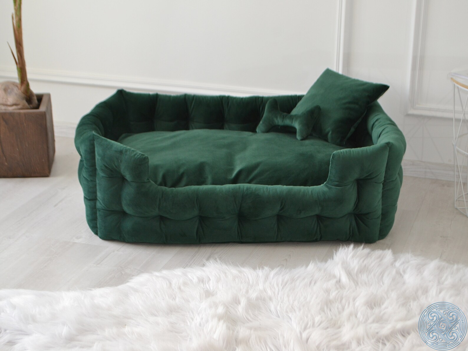 Dog Bed Velvet Dog Bed Raised Dog Bed Elevated Dog Bed Etsy