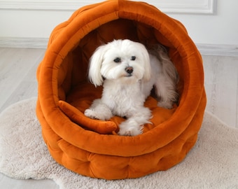 名前刺繍入り手作り犬用ベッド - Etsy 日本