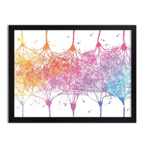 Cortical Neurons - Watercolour - Print