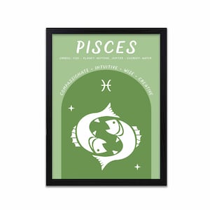Pisces - Zodiac Sign - Print