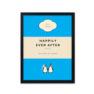 Penguin Book Cover - Personalised - Print