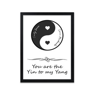 Personalisierter - Yin und Yang Freundschaft - Print
