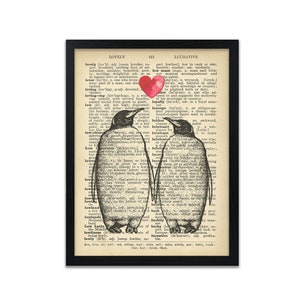 Love Penguins - Dictionary page - Print