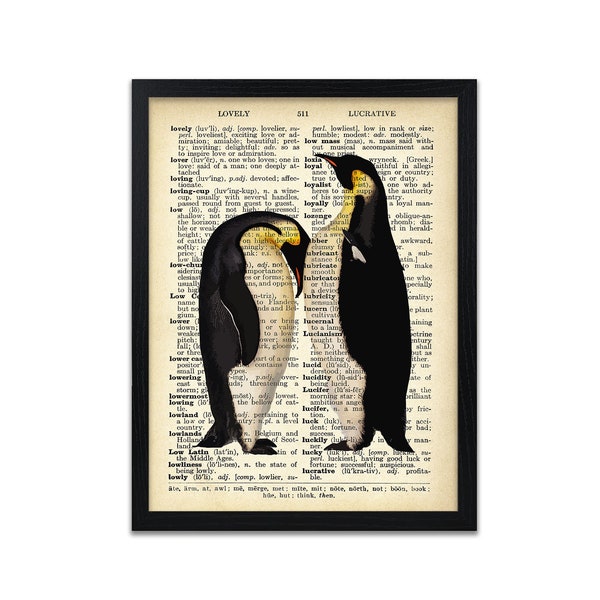 Pinguin - Wörterbuchseite - Druck