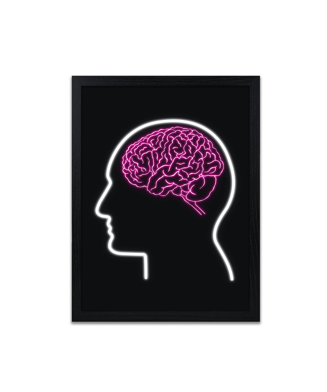 Neon - Brain - Anatomy - Multicoloured Print - Etsy