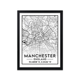 Manchester - Map - Print