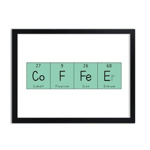 Periodic Table Names and Phrases Science Prints Green