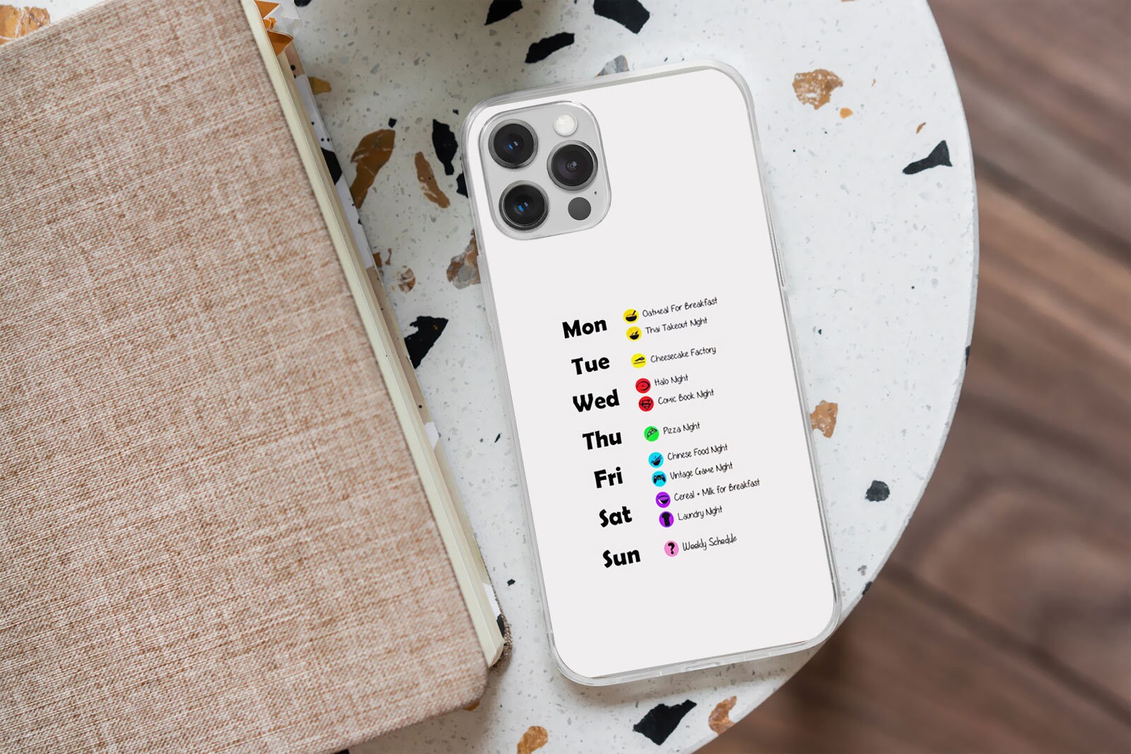 The Big Bang Theory Weekly Schedule Sheldon Leonard Iphone Etsy