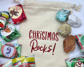 Advent Calendar, Crystal Advent Calendar, Science Learning Kit, Christmas Rocks, Christmas Activity, Gem and Mineral Box, Christmas Gift Box