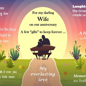 Vrouw trouwdag kaart - voor mijn vrouw op onze verjaardag - aandenken