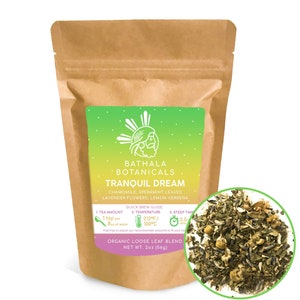 Bathala Botanicals Tranquil Dream Tea - Loose Leaf Herbal Tea - 1oz | 2oz | 3oz Tea Pack - Tranquil Dream Gift- Premium Chamomile Herbal Tea