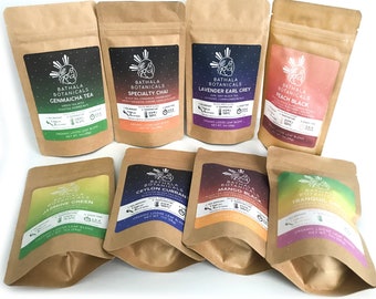 Loose Leaf Flavorful Tea Flight Sampler Pack Bathala Botanicals - Choose Any 4 or All 8 - Tea Variety Pack - Tea Sample Pack - Tea Gift Set