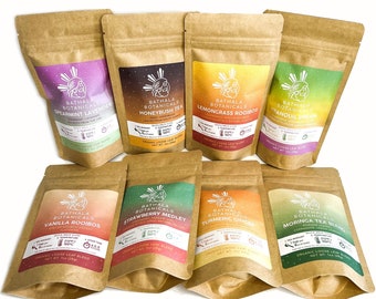 Loose Leaf Decaf Tea Sampler Pack Bathala Botanicals - Choose Any 4 or All 8 - Caffeine-Free Tea Variety Pack - Tea Samples - Tea Gift Set