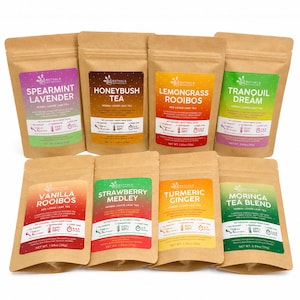 Decaf Herbal Loose Leaf Tea Sampler Variety Pack Set - Bathala Botanicals
