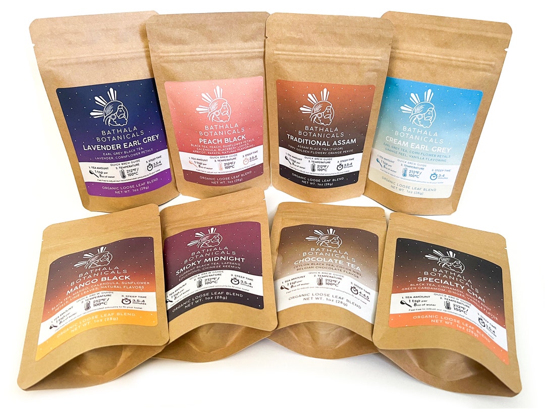 Loose Leaf Black Tea Assortments Sampler Pack Bathala Botanicals Choose