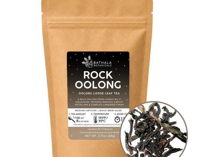 Rock Oolong Tea - Wu Yi Roasted Loose Leaf Tea - Bathala Botanicals