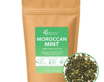Moroccan Mint Loose Leaf Green Tea - Bathala Botanicals