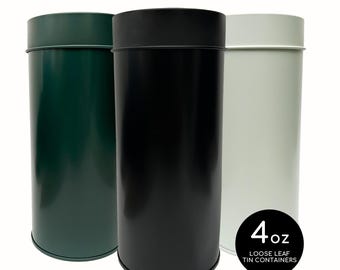Japanese Style Tea Tin: Airtight 4oz Loose Leaf Tea Canister