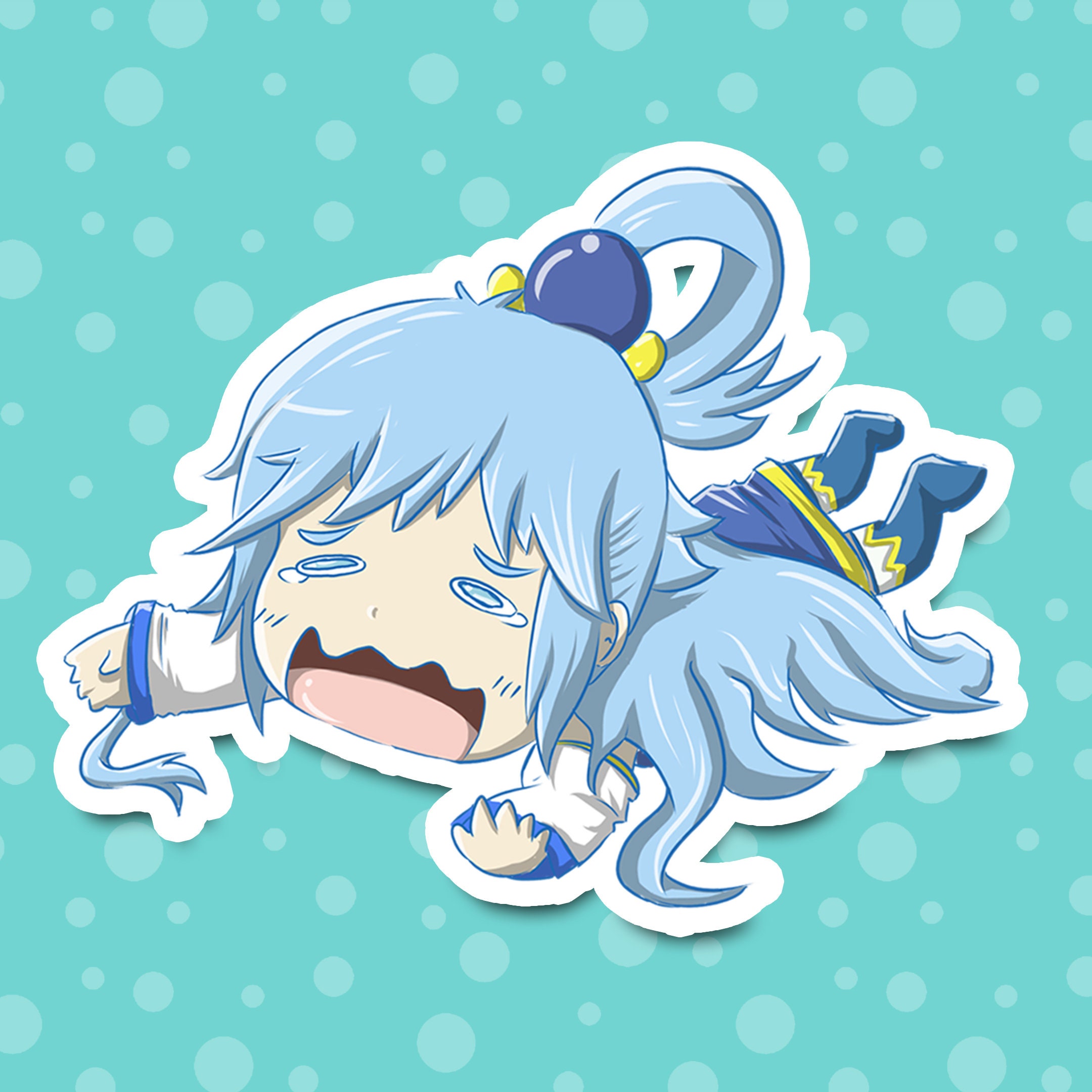 Cry-laugh with the Konosuba Cast: Hilarious Anime Print, Funny Tears of  Kazuma, Aqua, Megumin, and Darkness Sticker for Sale by NewOtaku64