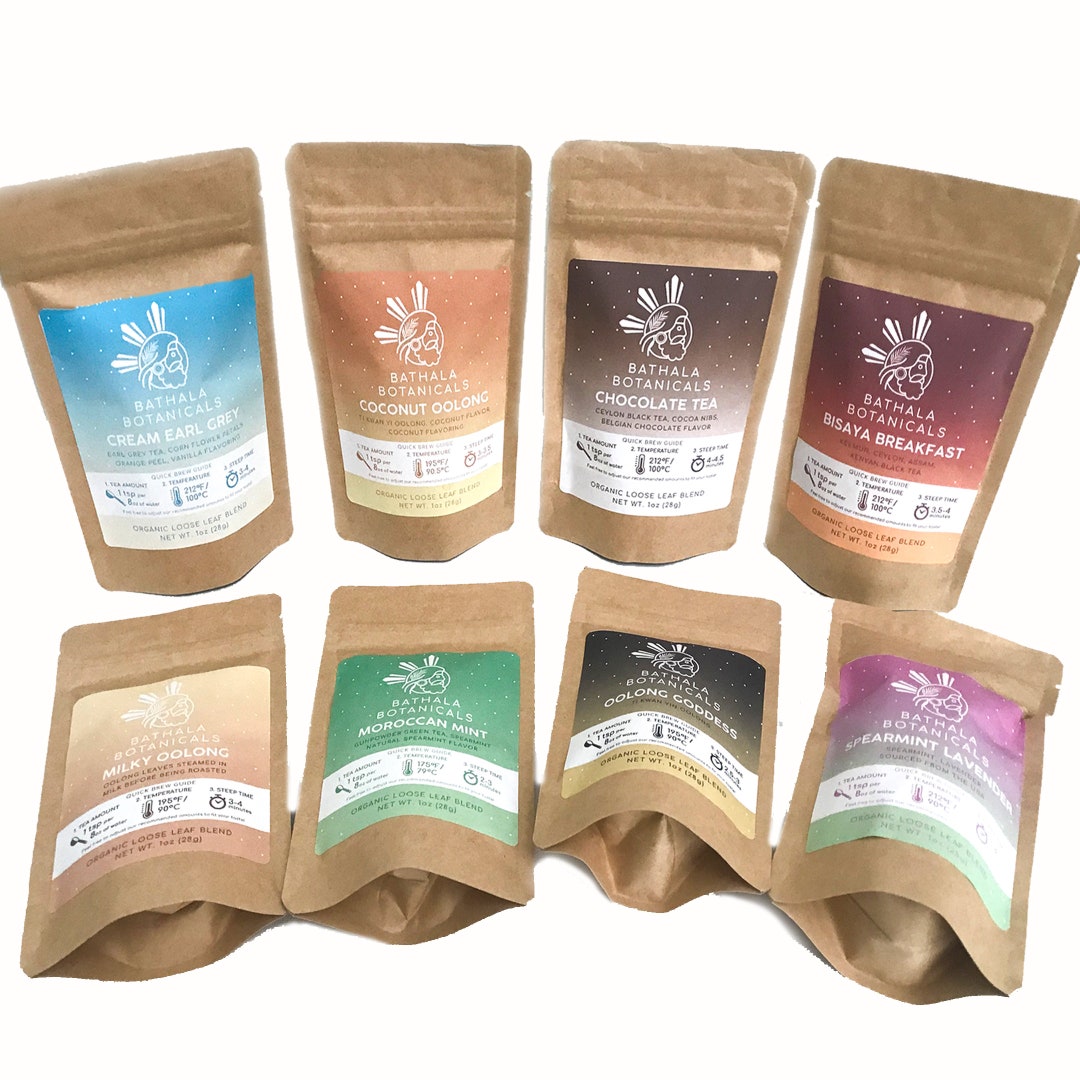 Loose Leaf Tea Sampler Pack Variety Tea Gift Set - Bathala Botanicals ...