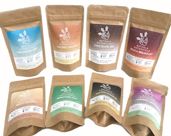 Bathala Botanicals Loose Leaf Tea Variety Sampler Pack - Choose Any 4 or All 8 - Tea Variety Pack - Tea Sample Pack - Tea Gift Set + Infuser