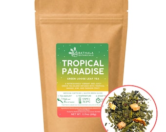 Tropical Paradise Green Tea Loose Leaf Tea - Bathala Botanicals