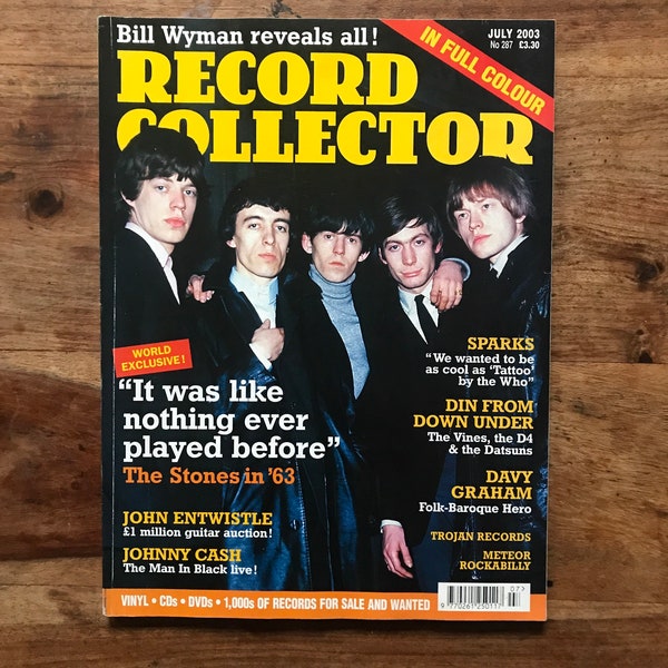 Vintage record collector magazine July 2003 - The Stones, Sparks, Davy Graham, Oz Rock, John Entwistle, Johnny Cash