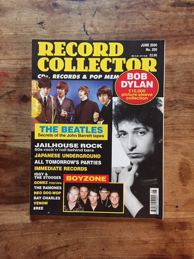 Vintage Record Collector Magazine June 2000 Bob Dylan, the Beatles,  Boyzone, the Ramones, Gomez, Chris Farlowe 