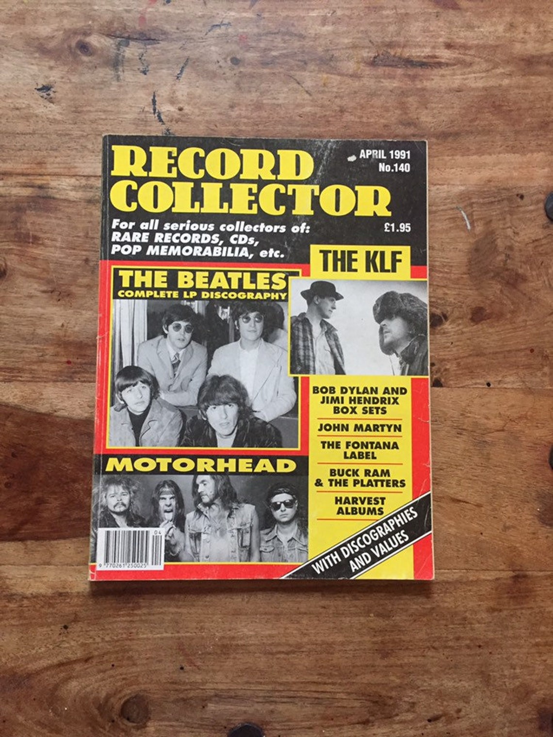 Vintage Record Collector Magazine April 1991 Motörhead, the KLF, the
