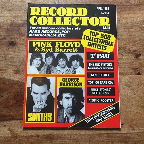 Vintage record collector magazine April 1988 - The Smiths, Pink Floyd & Syd Barrett, T’Pau, the sex pistols