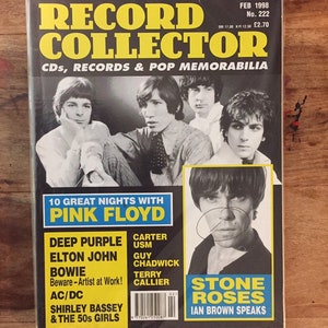 Vintage record collector magazine Feb 1998 - Pink Floyd, Deep Purple, Elton John, David Bowie, AC/DC, Terry Callier, Stone Roses