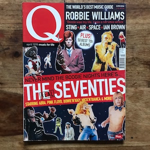 Vintage Q Music Magazine #139 Apr 1998 - Robbie Williams, the 70s, ABBA, Bowie, Sting, Air, Ian Brown, Space, Pink Floyd