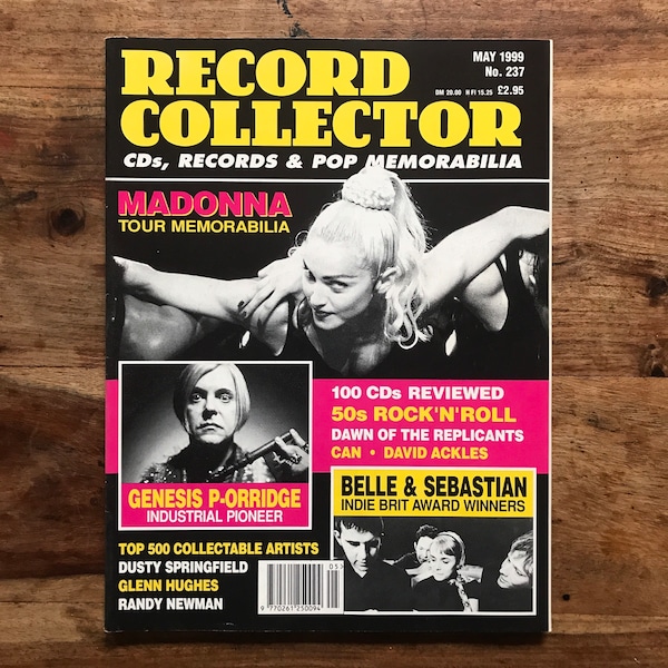 Vintage record collector magazine May 1999 - Madonna tour memorabilia , Belle & Sebastian, Genesis P-Oridge, Dusty Springfield