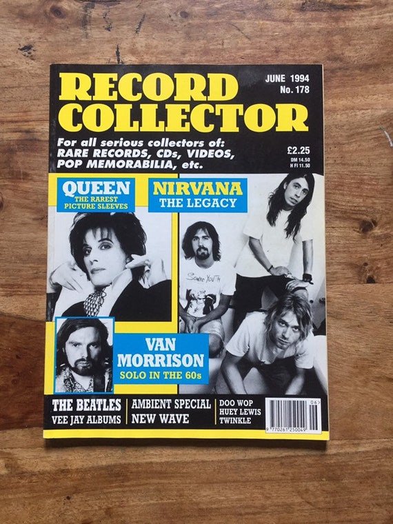 Vintage Record Collector Magazine June 1994 Nirvana, Van Morrison, Queen,  Twinkle, the Beatles, Huey Lewis 