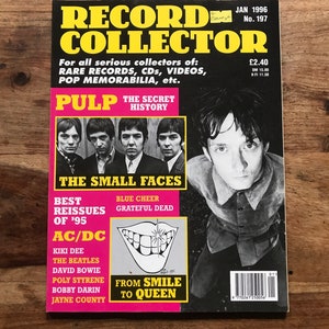 Vintage record collector magazine Jan 1996 - Pulp, Small Faces, AC/DC, Kiki Dee, Jayne County, Blue Cheer