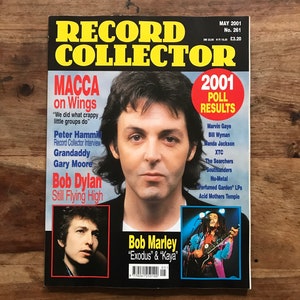 Vintage record collector magazine May  2001 - Macca, Bob Dylan, Bob Marley, Peter Hammill, Grandaddy, Gary Moore