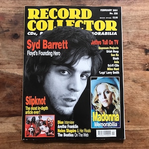 Vintage record collector magazine Feb 2001 - Pink Floyd, Madonna, slipknot, Helen Shapiro, Jethro Tull, Celine Dion, Uriah Heep