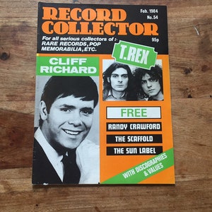 Vintage record collector magazine Feb 1984 - Cliff Richard, T-Rex, Randy Crawford, Dennis Wilson