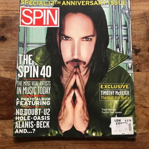 Vintage 12th anniversary special SPIN music magazine April 1997 featuring No Doubt, Oasis, U2, Beck, Timothy Mcveigh