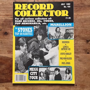 Vintage record collector magazine July 1992 - The Rolling Stones, Mega City Four, Madness, Marillion, Paul Anka