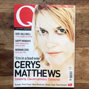 Vintage Q Music Magazine Jun 1999 issue 153 Happy Mondays Cerys Matthews Suede,