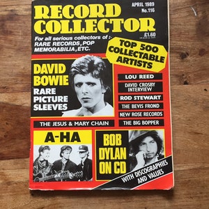 Vintage record magazine April 1989 - David Bowie, A-ha, Bob Dylan, Jesus and Mary chain, Lou Reed
