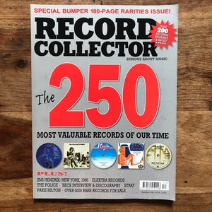 Vintage record collector magazine #330 Dec 2006 - 250 Rarest records, Jimi Hendrix, Elektra Records, Beck, The Police, Stray, Paris Hilton