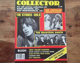 Revista coleccionista de discos vintage Dic 1990 - The Beautiful South, New Order, Led Zeppelin, Canned Heat, Sweet, Cockney Rebel
