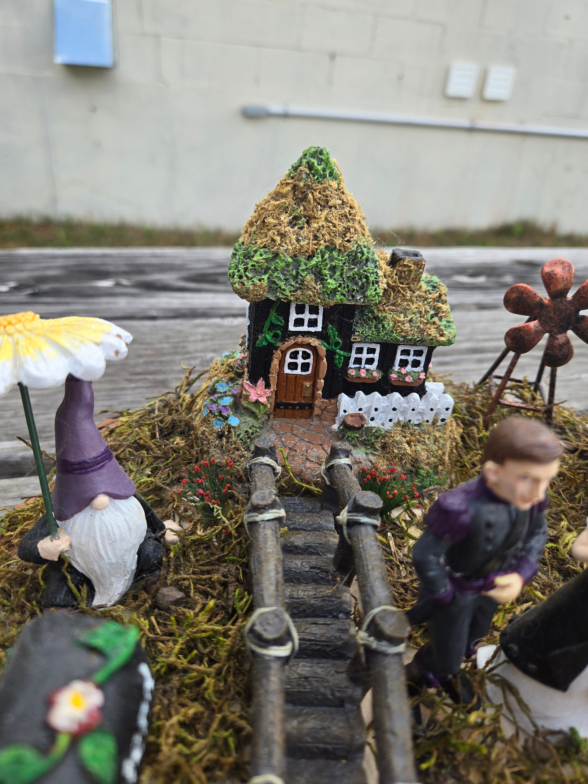 Hand Painted Gothic Fairy Garden - Etsy