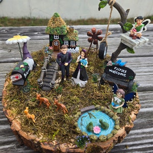 Hand Painted Gothic Fairy Garden - Etsy