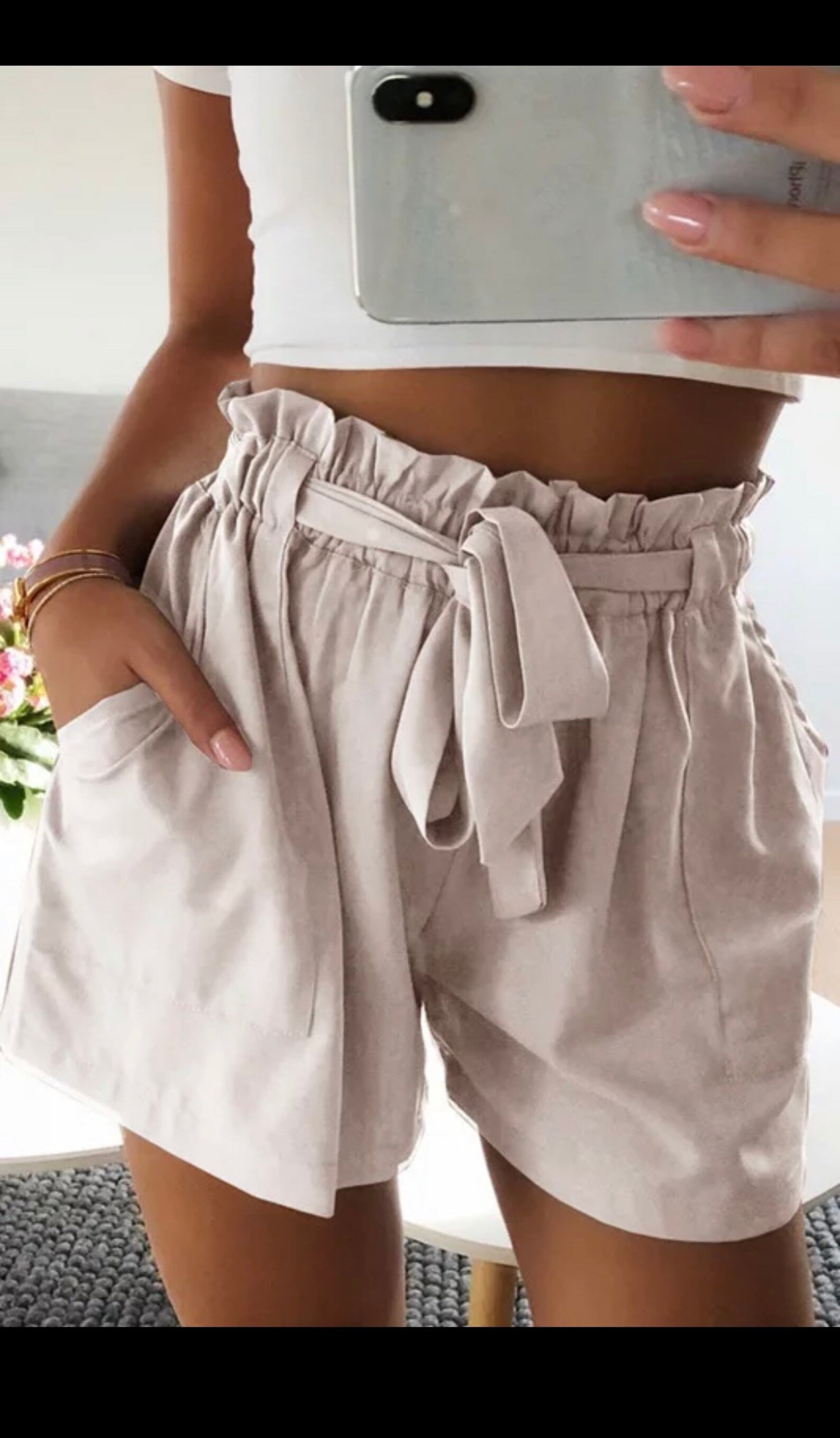 Lightweight Summer shorts ruffled waist with stylish pockets Etsy