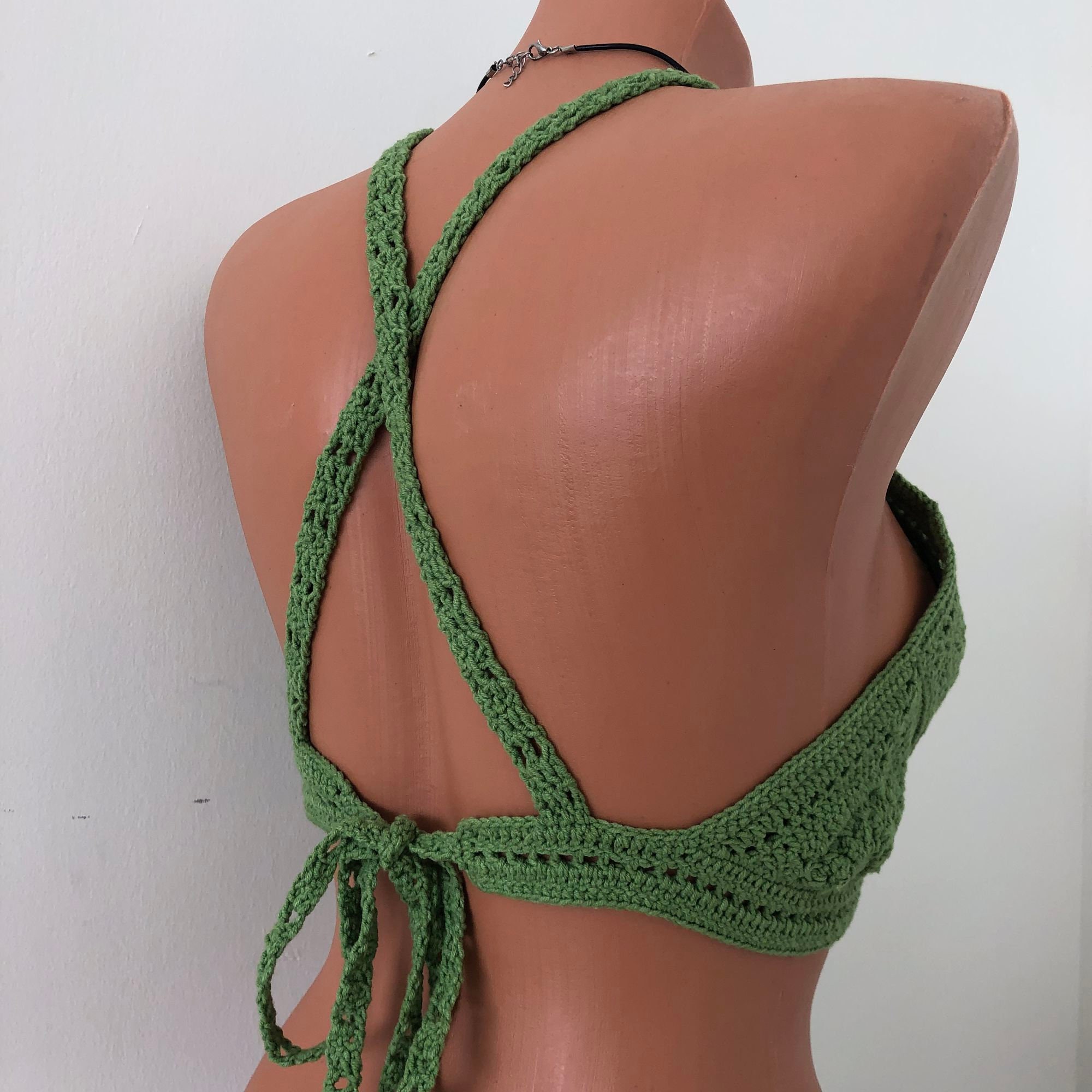 Crochet Top Crochet Green Top Crochet Crop Top Summer Crop Etsy