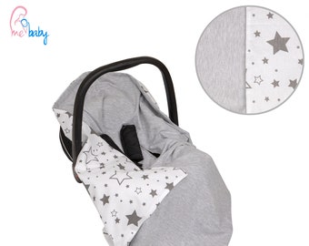 CAR SEAT BABY BLANKET COVER COSYTOES **NEW GREY BABY WRAP FOR CAR SEAT 