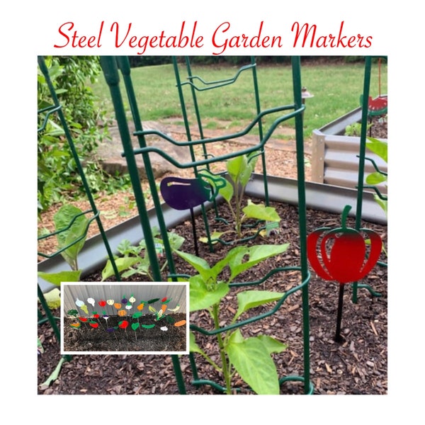 Metal Fruit & Vegetable Garden Markers, Garden Markers, Vegetable Stakes, Garden Stakes, Garden Gifts